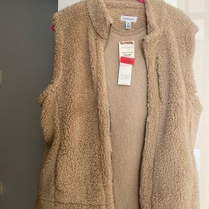 Calvin Klein Fuzzy Zip Up Vest